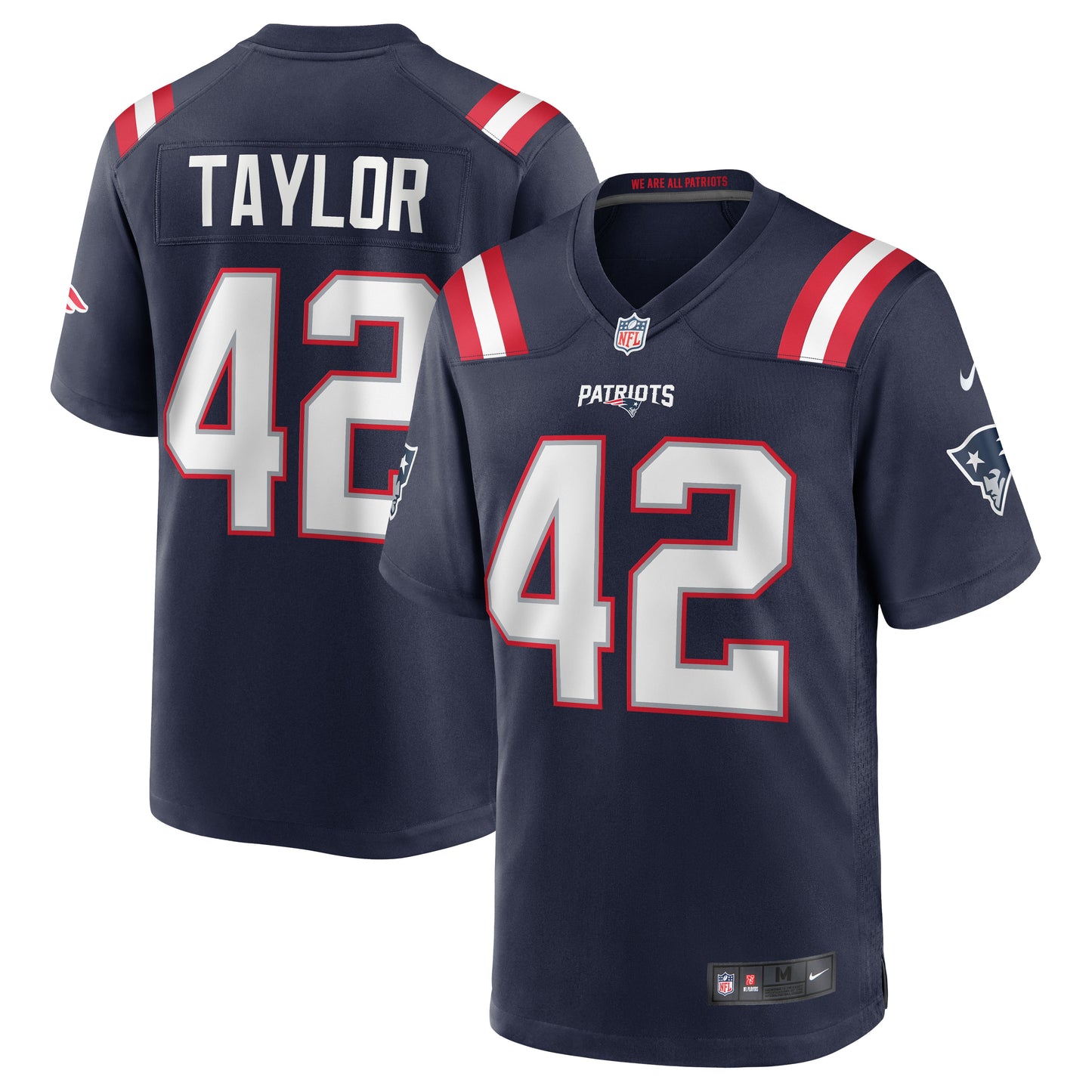 J.J. Taylor New England Patriots Nike Team Game Jersey - Navy